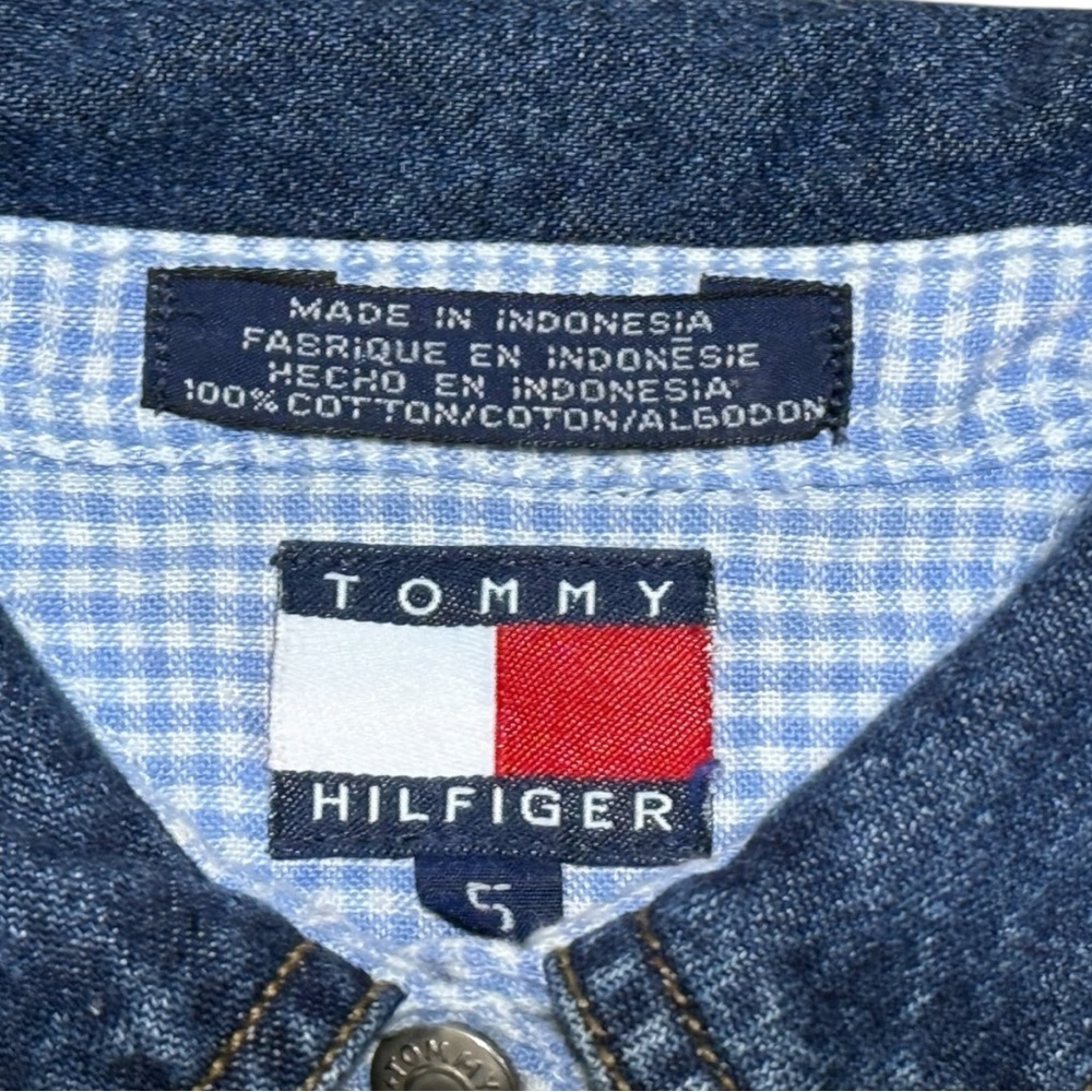 Tommy Hilfiger Girls Blue Jean Denim‎ Long Sleeves Size 5 - Picture 6 of 6